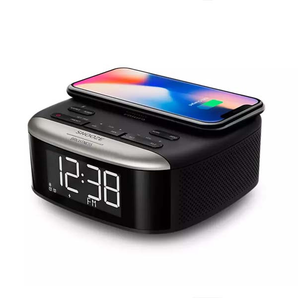 cyfrowe radio fm budzik alarm zegar bluetooth z ładowarką qi philips tar7606/10