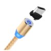 ecobox kabel usb 3w1 magnetyczny 360 złoty iphone micro typ-c iphone