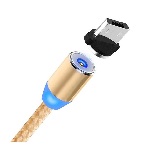 ecobox kabel usb 3w1 magnetyczny 360 złoty iphone micro typ-c iphone