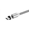 ecobox kabel usb 3w1 magnetyczny 360 srebrny iphone micro typ-c