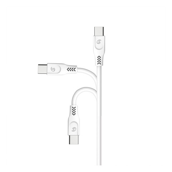 somostel kabel usb - typ-c 3.1a 30w 1m quick charge qc3.0 biały powerline sms-bt09