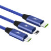 kabel usb 3w1 3.4a somostel niebieski 3400mah quick charger qc 3.0 1,2m powerline sms-bw03