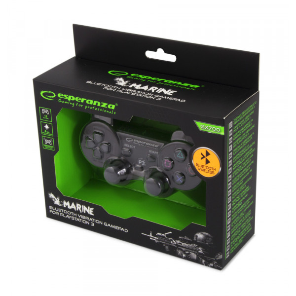 pad bezprzewodowy ps3 gamepad marine esperanza czarny bluetooth espe