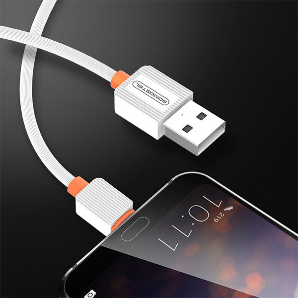 somostel kabel usb - microusb 2a 18w 1m quick charge qc3.0 biały sms-bp-3
