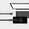 kabel usb typ-c 2.4a somostel czarny 2400mah quick charger qc 3.0 1m usb-c płaski sms-bw04