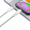 somostel kabel usb - typ-c 2.1a 20w 1.2m quick charge qc3.0 zielony powerline sms-bp04