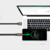 somostel kabel wzmacniany usb - lightning 2.4a 30w 1m quick charge qc3.0 czarny sms-bw04