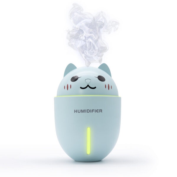 ecobox dyfuzor zapachowy - nawilżacz ultradzwiękowy kitty 4w1 led niebieski
