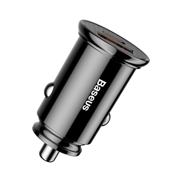 baseus ładowarka samochodowa usb+typ-c 30w czarny ccall-ys01