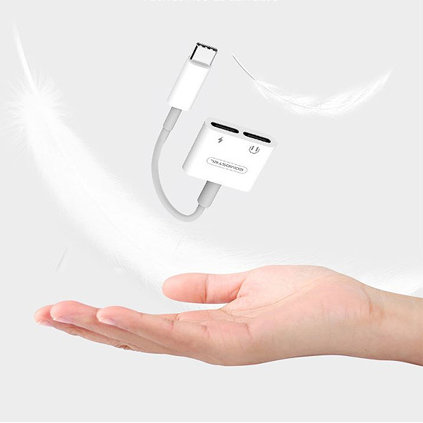 somostel adapter hf usb typ c - usb typ c + zasilanie biały sms-bz06