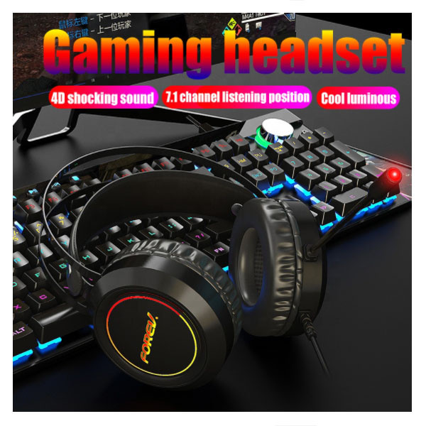 forev słuchawki z mikrofonem gaming fv-g95 + led usb