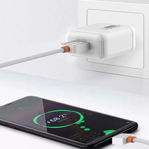 somostel ładowarka sieciowa usb + kabel usb - lightning 2a 10w 1m biały sms-a52