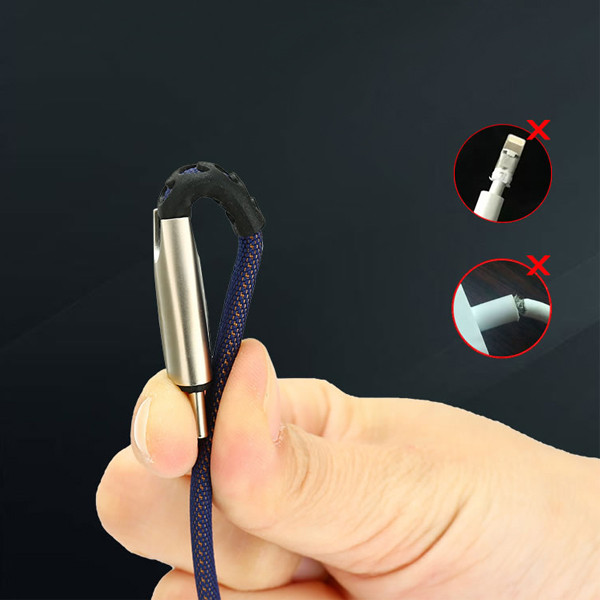 ecobox kabel usb typ-c 2.4a niebieski quick charger qc 3.0 1m bw02