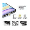 ecobox kabel usb 3w1 magnetyczny 3a 360 czarny szybkie ładowanie + transfer danych micro typ-c iphone