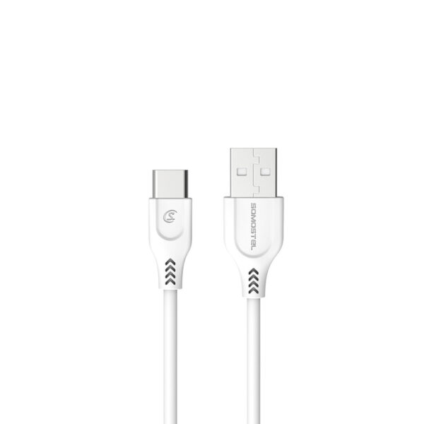 somostel ładowarka sieciowa usb+typ-c + kabel typ-c - usb 3a 20w 1m power delivery pd+qc3.0 biały sms-q01