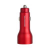 somostel ładowarka samochodowa 2xusb + kabel usb - lightning 5a 1m quick charge qc3.0 czerwony aluminium sms-a89