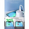 somostel kabel usb - lightning 2.4a 30w 1m quick charge qc3.0 biały powerline sms-bp08