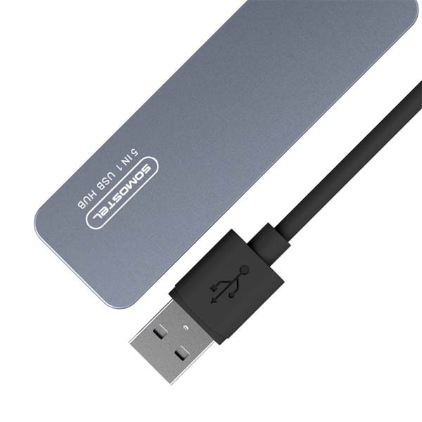 somostel adapter host 4xusb+typ-c typ-c 60w srebrny sms-bz09