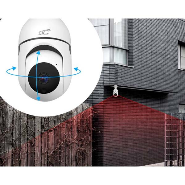 ltc vision kamera obrotowa żarówka gn.e27 230v ptz wifi ip 3 mpix (app tuya/ios/android) lxkam34