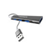 hub usb 4xusb denmen czarny aluminium du17