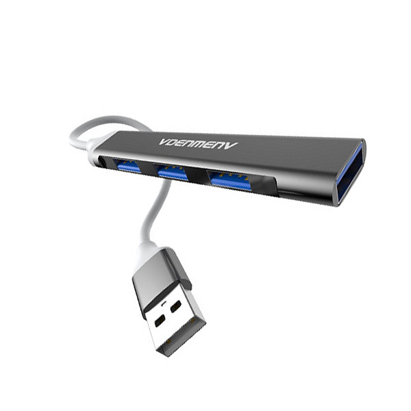 hub usb 4xusb denmen czarny aluminium du17