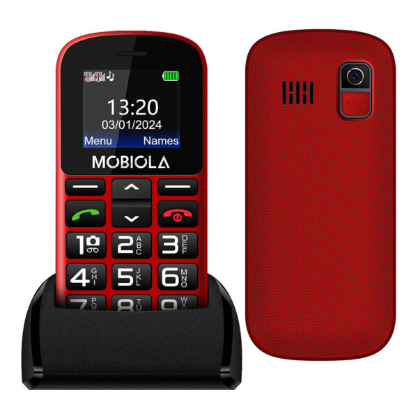 telefon gsm mobiola mb200 2g telefon dla seniora czerwony