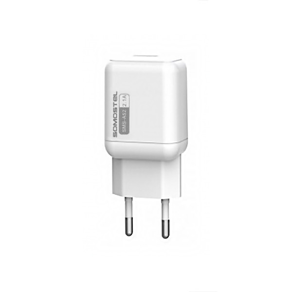 somostel ładowarka sieciowa usb 2.1a 10w biały sms-a52