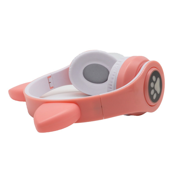 słuchawki nauszne bluetooth kids cat różowe pink