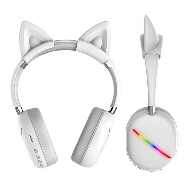 somostel słuchawki bluetooth nauszne cj17 bt 5.0 biały stero sms-cj17