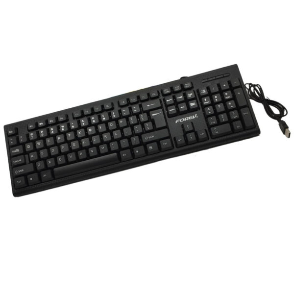 forev klawiatura przewodowa + mysz zestaw czarna fv-68