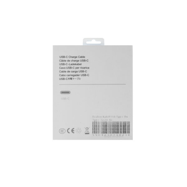 ecobox kabel typ-c do typ-c 3a 2m biały pd usb-c