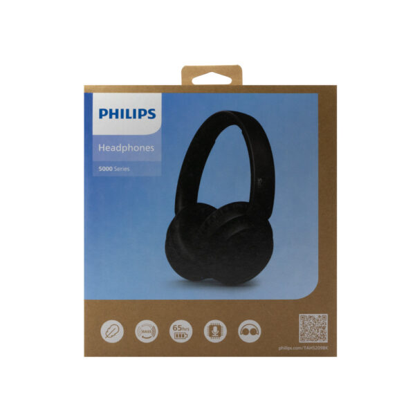philips nauszne słuchawki bezprzewodowe 5000 series czarny tah5209bk/00