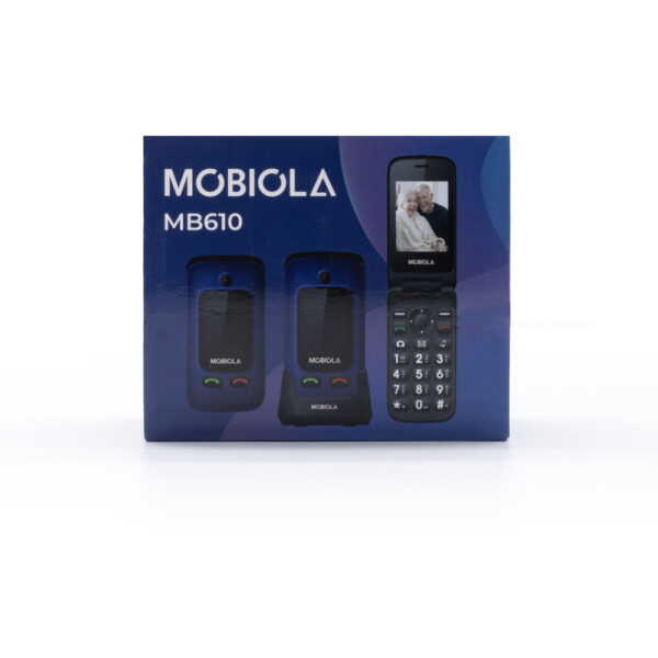mobiola telefon dla seniora mb610 2g niebieski z klapką