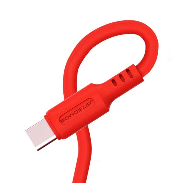 somostel kabel usb - typ-c 3.1a 30w 1.2m quick charge qc3.0 czerwony powerline sms-bp02