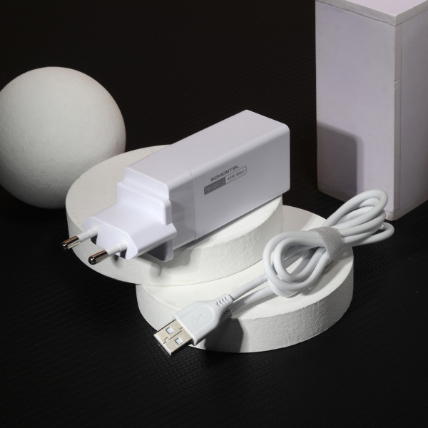 ładowarka sieciowa 36w + kabel iphone biała somostel power delivery sms-a80 pd