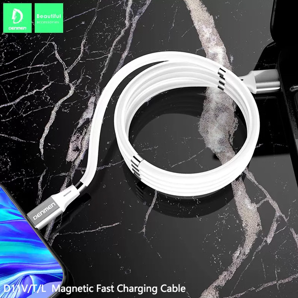 kabel usb typ-c denmen miętowy d11t magnetyczny