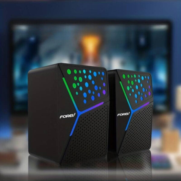 forev głośniki stero czarne pc podświetlane fv-206