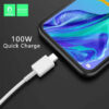 kabel usb typ-c do typ-c pd usb-c 3,6a denmen biały 1m d20c 100w