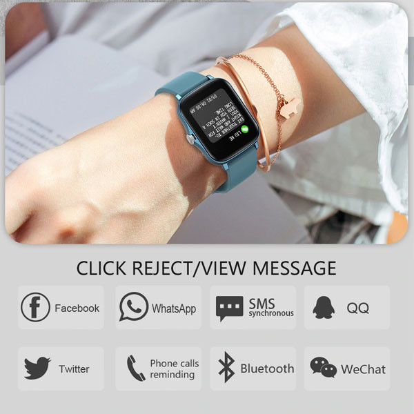 zegarek sportowy smartwatch senbono lady y20 niebieski