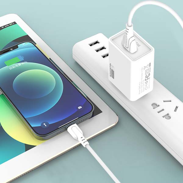 somostel ładowarka sieciowa usb + kabel usb - typ-c 2.1a 10w 1m biały sms-a31