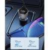 somostel ładowarka samochodowa 2xusb + kabel usb - lightning 5a 1m quick charge qc3.0 srebrny aluminium sms-a89