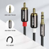 ugreen kabel stereo 1,5m chinch rca do jack 3,5 cala metal