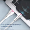 somostel kabel usb - lightning 2.4a 30w 1m quick charge qc3.0 biały powerline sms-bp08