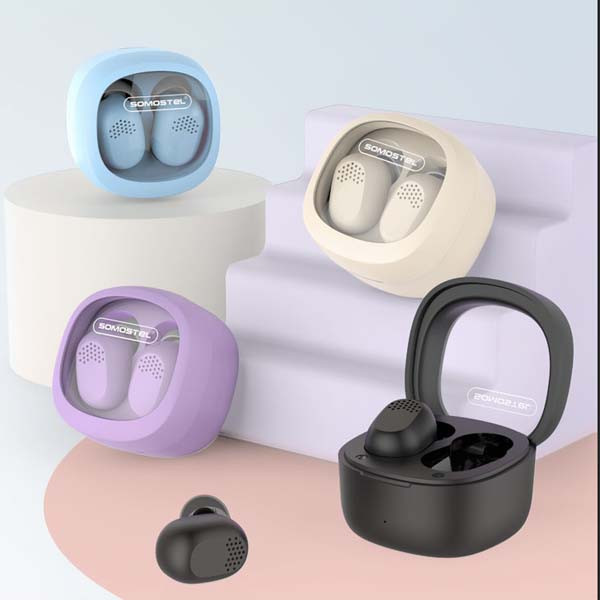 somostel słuchawki bluetooth douszne tws bt 5.0 czarny stero sms-i660