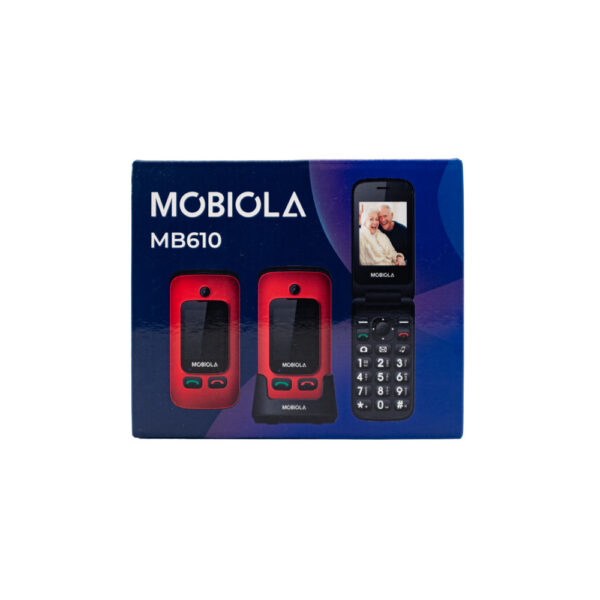 mobiola telefon dla seniora mb610 2g czerwony z klapką