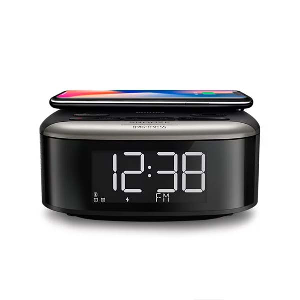 cyfrowe radio fm budzik alarm zegar bluetooth z ładowarką qi philips tar7606/10