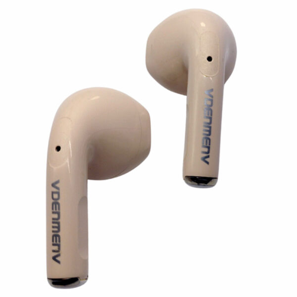 słuchawki bluetooth denmen earbuds kremowe dl29 tws