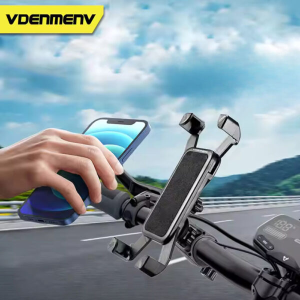 denmen uchwyt motocyklowy rowerowy czarny dh18