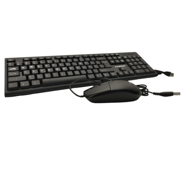forev klawiatura przewodowa + mysz zestaw czarna fv-68
