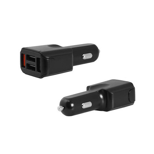 ładowarka samochodowa 4 x usb 3a czarna fast charger quick 4xusb 3.0 faston 3000ma